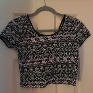 Tribal print crop top